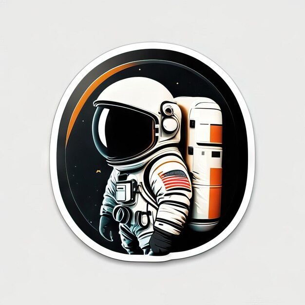 Photo minimalist astronaut sticker