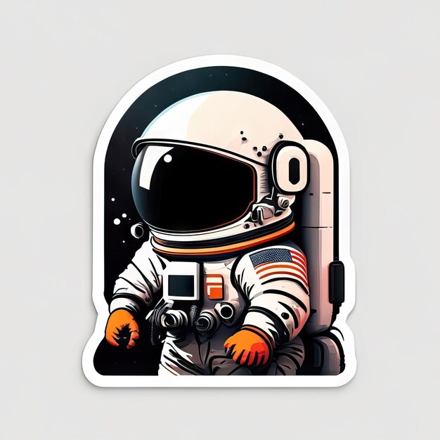 Photo minimalist astronaut sticker