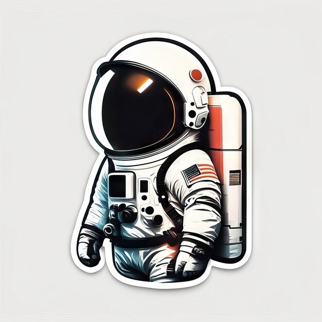 Photo minimalist astronaut sticker