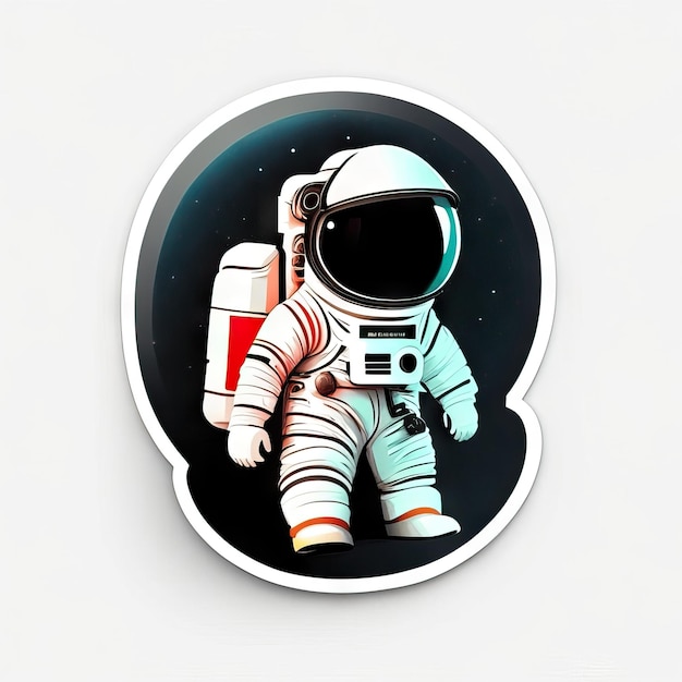 Foto adesivo di astronauta minimalista
