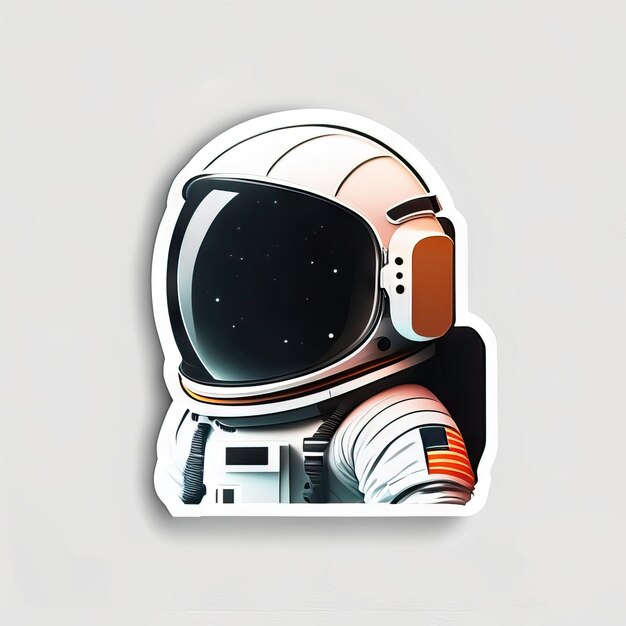 Photo minimalist astronaut sticker