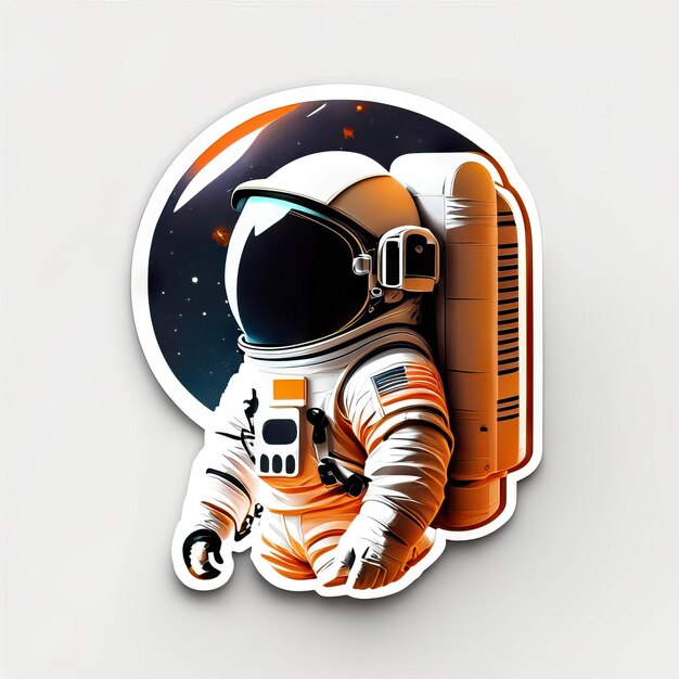 Photo minimalist astronaut sticker