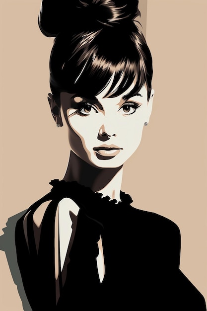 a minimalist Audrey Hepburn wallpaper