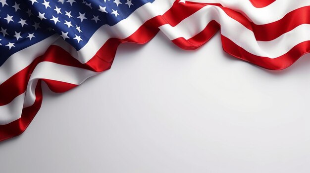 사진 독립기념일에 대한 미국 애국심의 상징적인 상징을 강조하는 미니멀한 배경