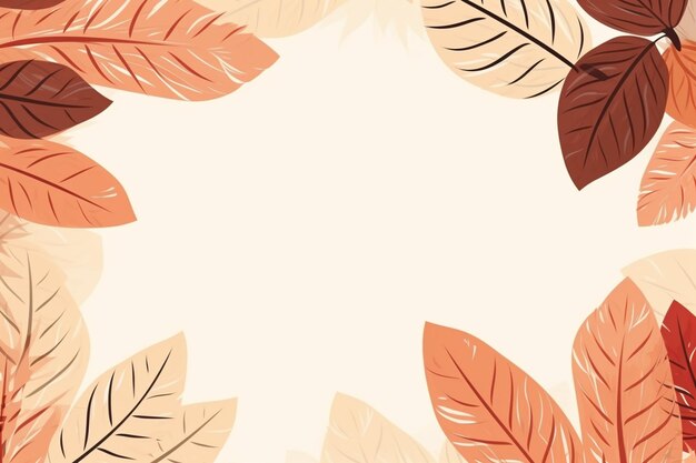 Minimalist background with leaves