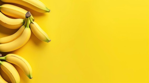 Minimalist banana background Copy space Space for text