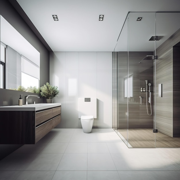 minimalist bathroom interior