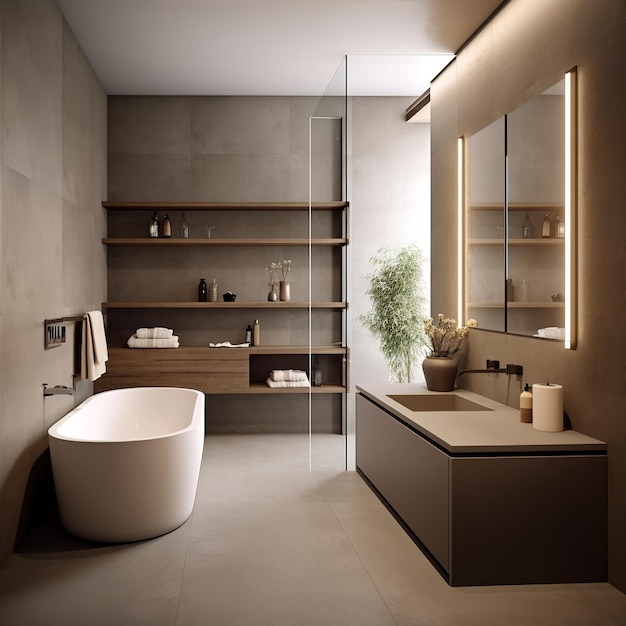 minimalist bathroom interior