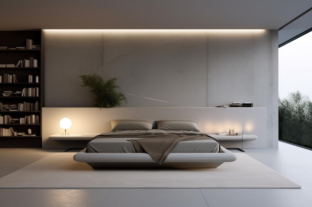 写真 ミニマリストの寝室インテリアデザイン