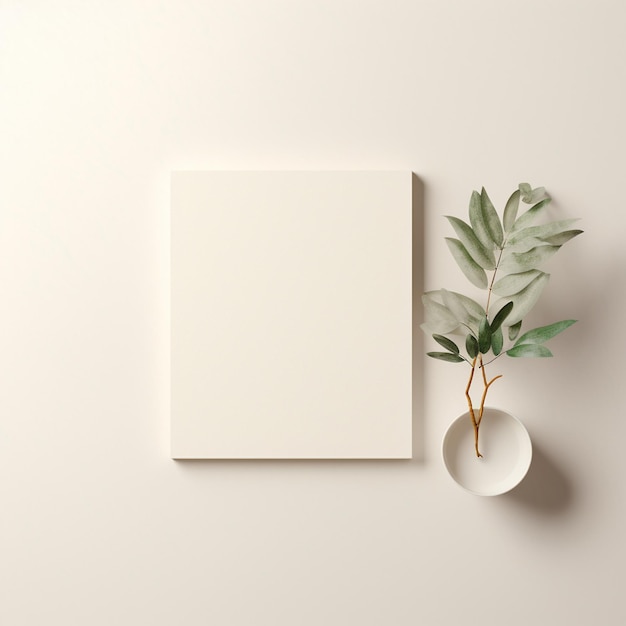 Photo minimalist beige podium for ecommerce product