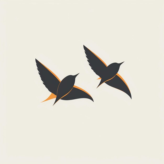 写真 minimalist bird logo design