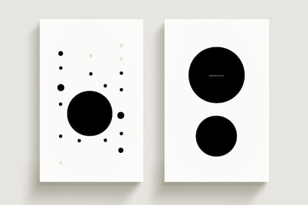 写真 ミニマリストの黒と白のトレンディな抽象印刷セット デザインのための現代的なベクトルテンプレート