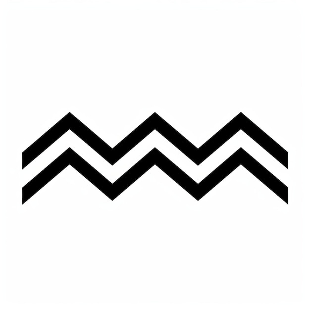 Photo minimalist black and white chevron logo with minoan art influence