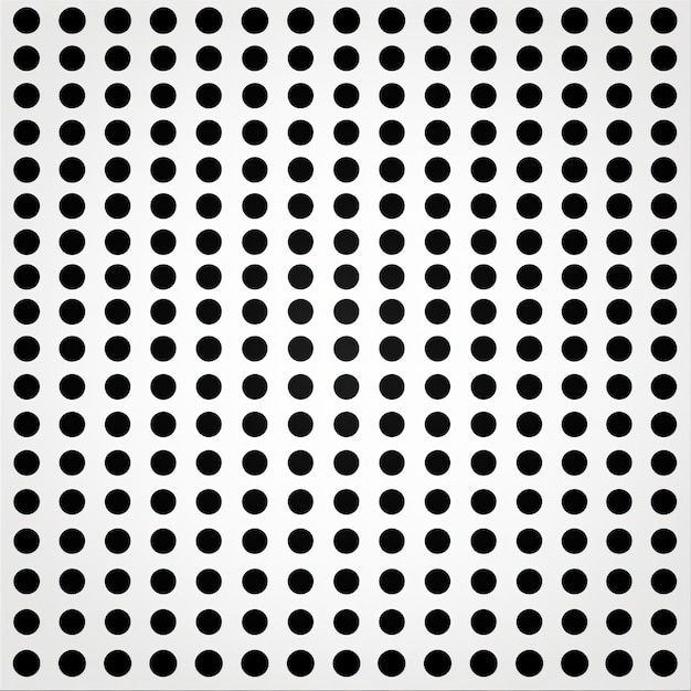 Minimalist Black And White Dot Pattern Inspired By Fluxus And Popart