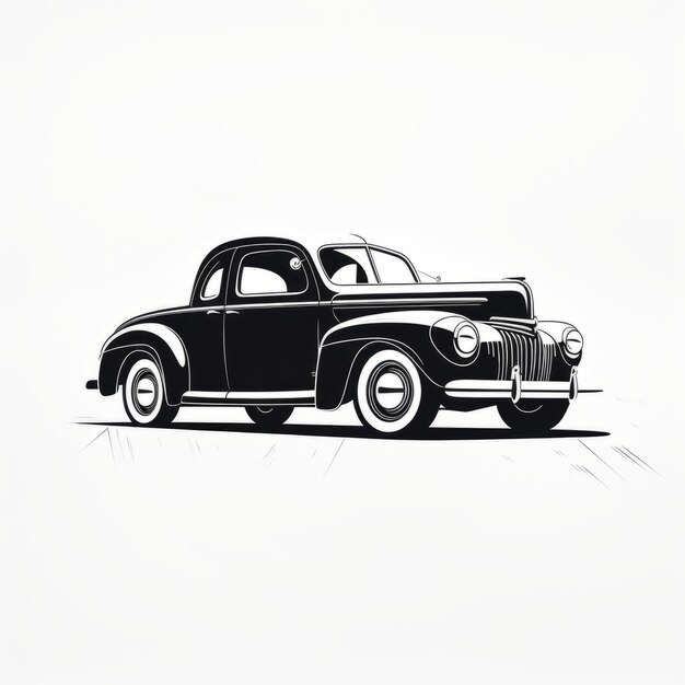 Photo minimalist black and white ford a unique character design