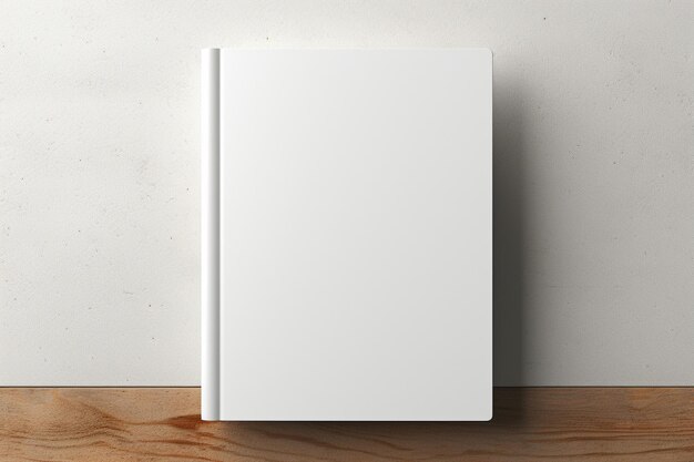 Foto mockup di copertina del libro vuoto minimalista creato con l'intelligenza artificiale generativa