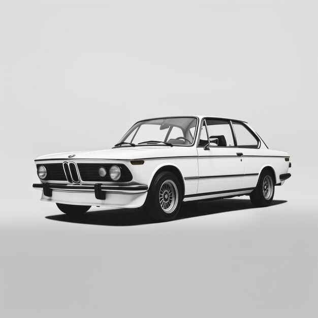 Photo minimalist bmw e38 drawing in black and white