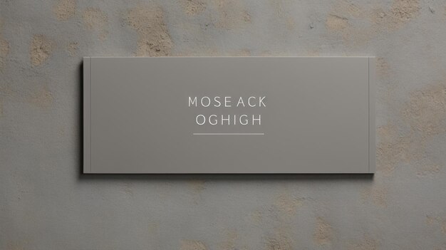Minimalist Book Cover Design With Concrete Wall Background
