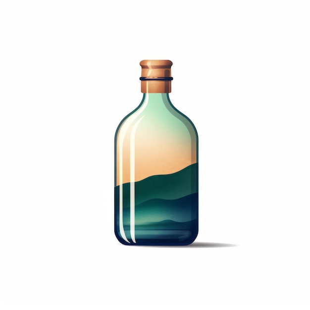 Photo minimalist bottle illustration