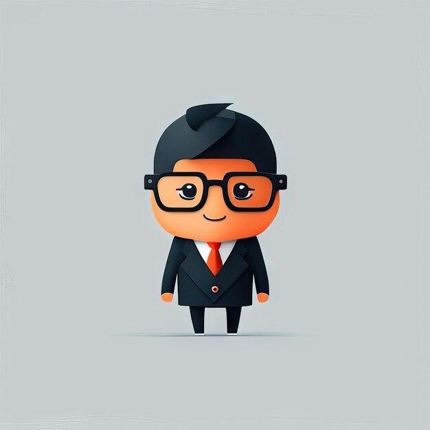 Minimalist businessman illustration