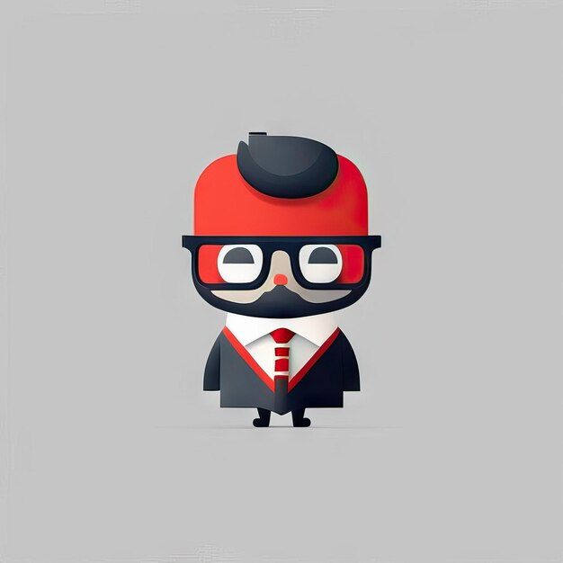 Minimalist businessman illustration