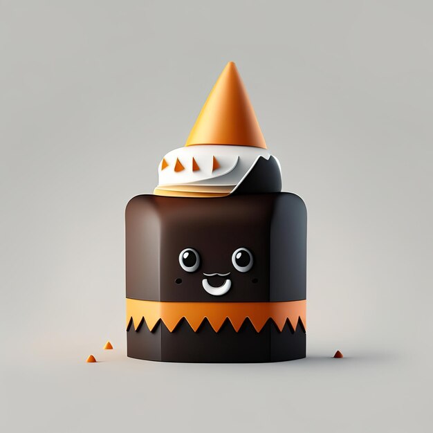 Minimalist cake mascot generative ai