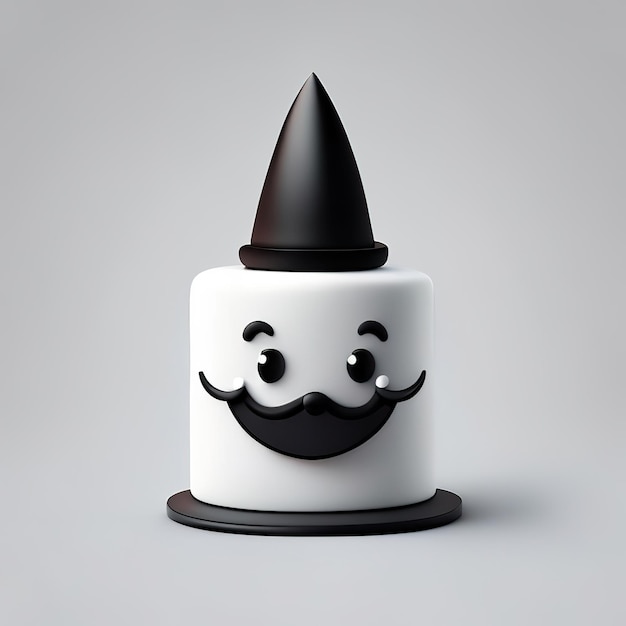 Minimalist cake mascot Generative AI