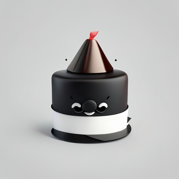 Foto mascotte torta minimalista ia generativa