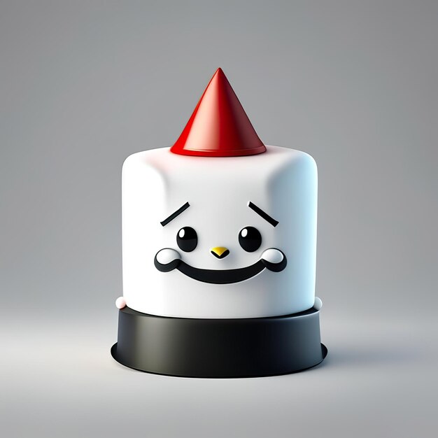 Minimalist cake mascot Generative AI