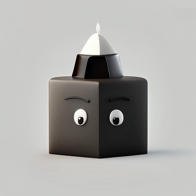 Minimalist cake mascot Generative AI