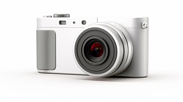 Photo minimalist camera for stylish photography on white background