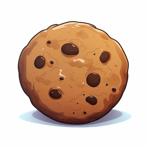 Photo minimalist cartoon cookie illustration in alien worlds style