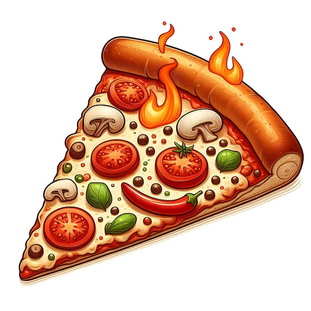 Photo minimalist cheese melting on top of pizza illustration