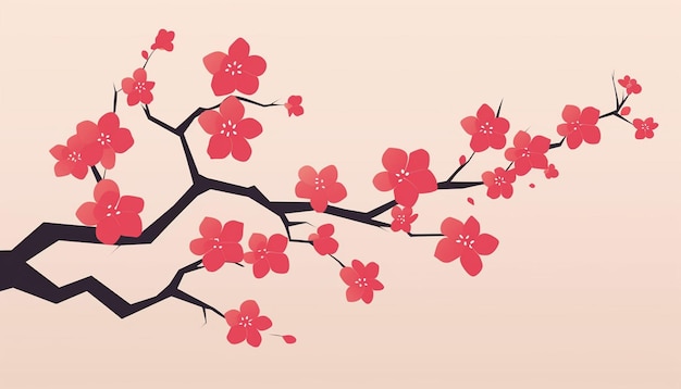 minimalist cherry blossom poster design