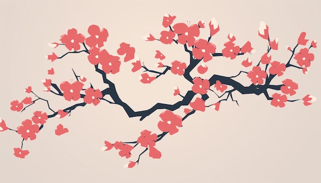 minimalist cherry blossom poster design