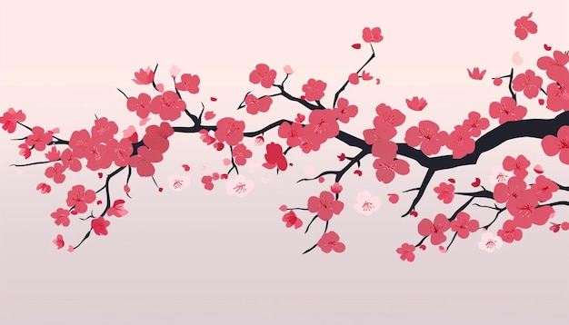 minimalist cherry blossom poster design