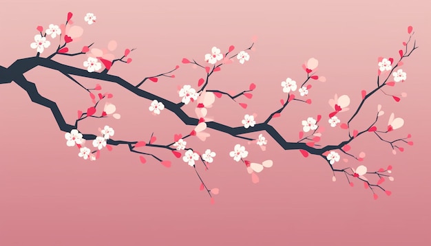 minimalist cherry blossom poster design