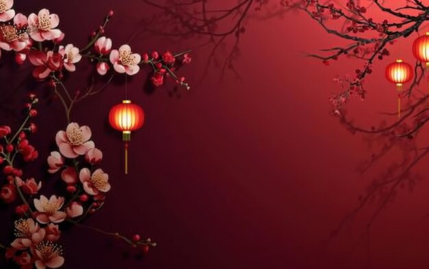 minimalist chinese new year background