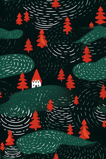 Minimalist Christmas pattern