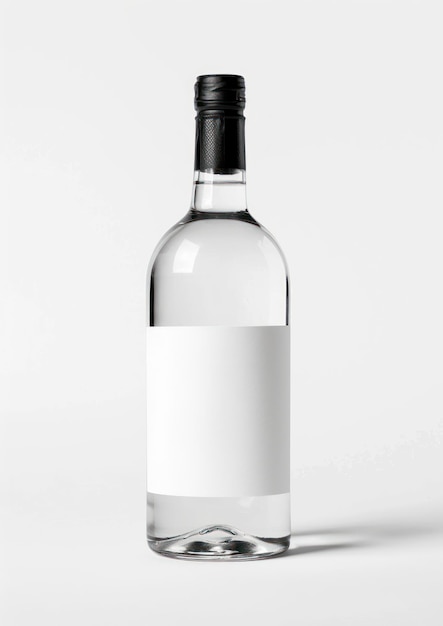 Minimalist clear glass bottle design