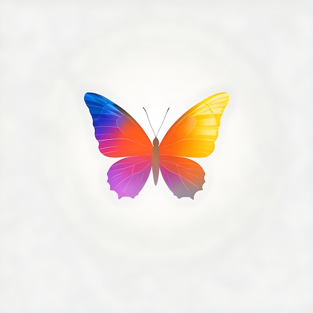 Minimalist Colorful Butterfly Logo