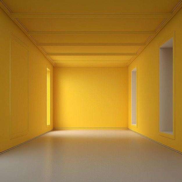 minimalist and colorful interior design architecture visual play Generative AI