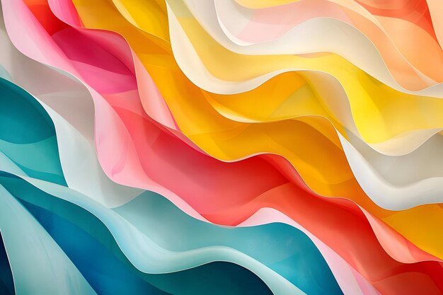 Photo minimalist colorful wavy abstract wallpaper