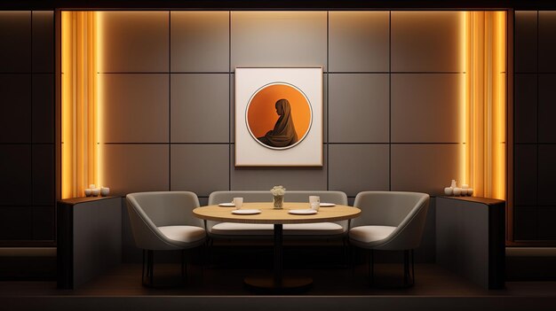 Minimalist concept restaurant generated by AI