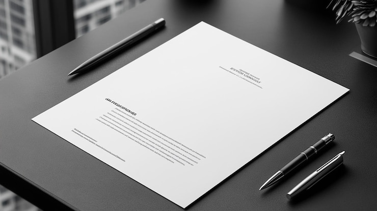 Photo minimalist corporate stationery mockup