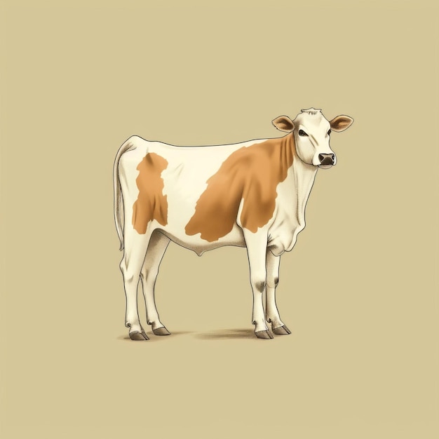 Минималистская иллюстрация коровы в Эдварде Гори и Оливере Джефферсе