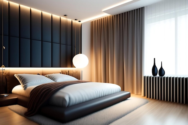 Minimalist decor and ambient lighting