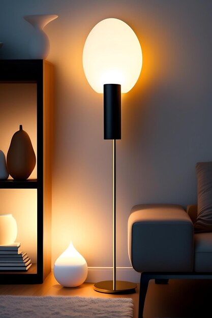 Minimalist decor and ambient lighting