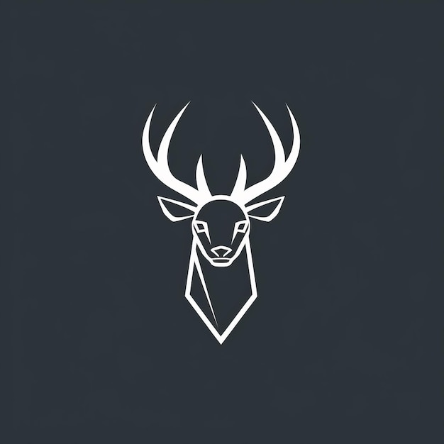 Photo minimalist deer head logo design