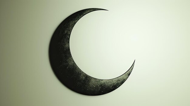 Photo minimalist depiction of the crescent moon the symbol of ramadan